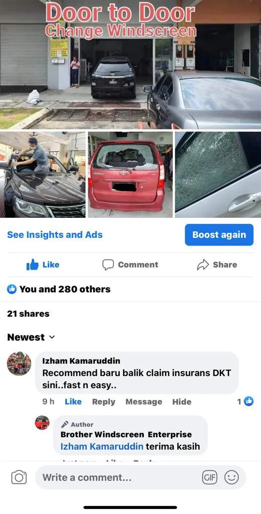 Customer testimonial