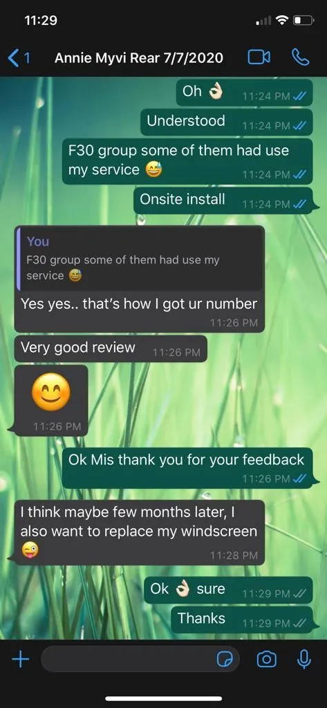 Customer testimonial