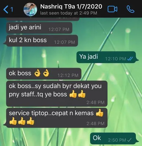 Customer testimonial