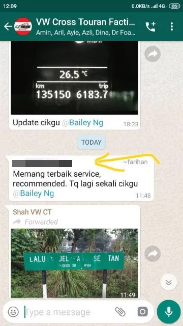Customer testimonial